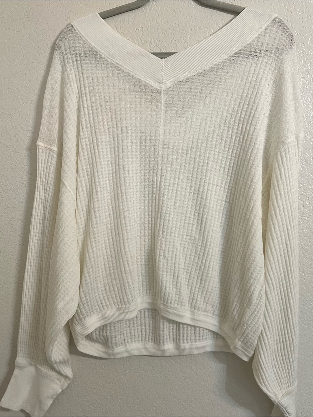 We The Free south side thermal shirt Off-the-Shoulder free people oversized - Picture 7 of 7